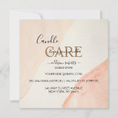 トレンディープロフェッショナルオレンジテラコッタキャンドル気に サンキューカード (裏面)