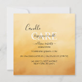 トレンディープロフェッショナルオレンジテラコッタキャンドル気に サンキューカード (裏面)