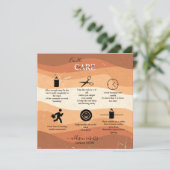 トレンディープロフェッショナルオレンジテラコッタキャンドル気に サンキューカード (スタンド正面)