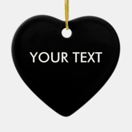 トレンディープロフェッショナルカスタムブランドネームブラックハート セラミックオーナメント