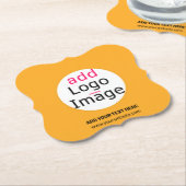 トレンディープロフェッショナルカスタムロゴマカロニ&チーズ ペーパーコースター (アングル)