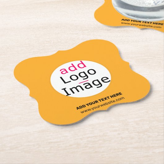 トレンディープロフェッショナルカスタムロゴマカロニ&チーズ ペーパーコースター (アングル)