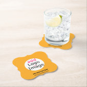 トレンディープロフェッショナルカスタムロゴマカロニ&チーズ ペーパーコースター (インサイチュ)