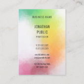 トレンディープロフェッショナルカラフルモダン抽象芸術 名刺 (裏面)