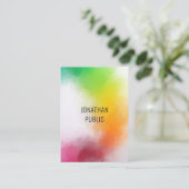 トレンディープロフェッショナルカラフルモダン抽象芸術 名刺 (スタンド正面)