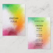 トレンディープロフェッショナルカラフルモダン抽象芸術 名刺 (正面/裏面)
