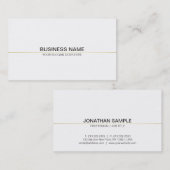 トレンディープロフェッショナルクリーン上品プレーン白金ゴールド 名刺 (正面/裏面)