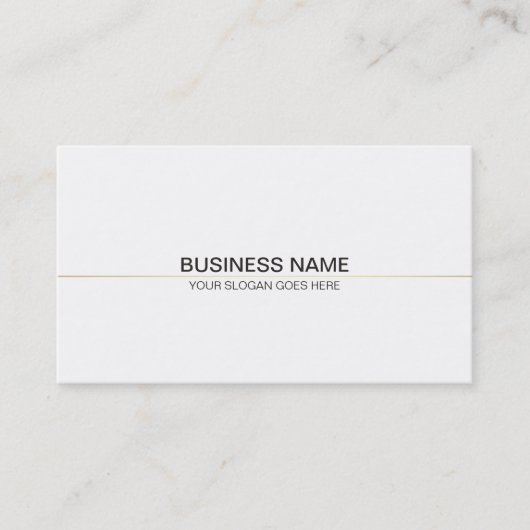 トレンディープロフェッショナルクリーン上品プレーン白金ゴールド 名刺 (正面)