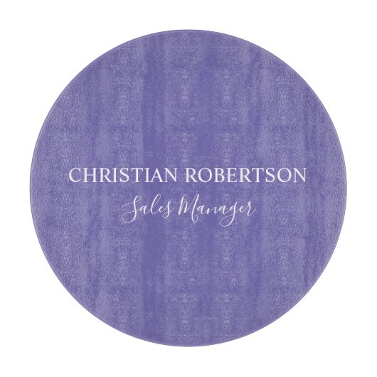 トレンディープロフェッショナルシックペリウィンクルカラーモダン カッティングボード (正面)