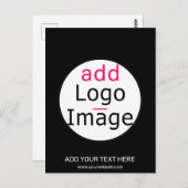 トレンディープロフェッショナルシック贅沢ブラックカスタム ポストカード (正面/裏面)