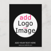 トレンディープロフェッショナルシック贅沢ブラックカスタム ポストカード (正面)