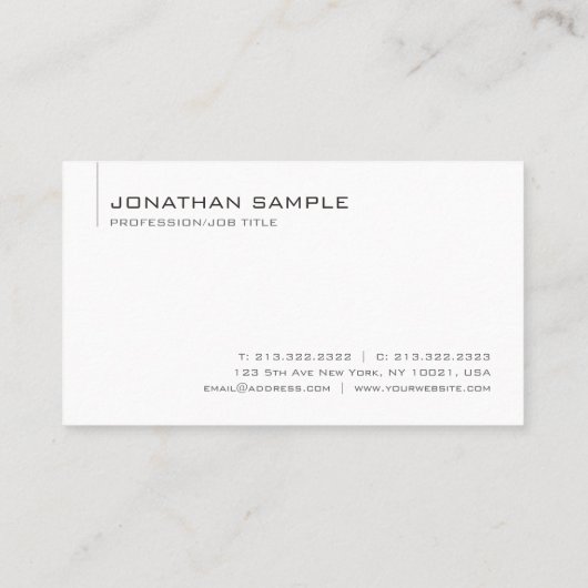 トレンディープロフェッショナルテンプレートミニマリストモダン 名刺 (裏面)