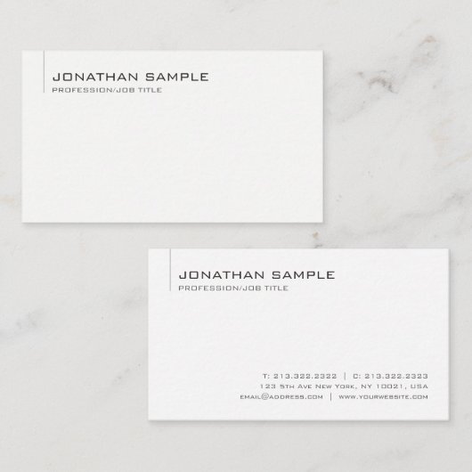 トレンディープロフェッショナルテンプレートミニマリストモダン 名刺 (正面/裏面)