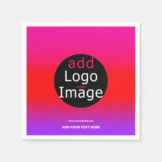トレンディープロフェッショナルパーティーカスタマイズマゼンタ スタンダードカクテルナプキン (正面)