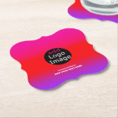 トレンディープロフェッショナルパーティーカスタマイズマゼンタ ペーパーコースター (アングル)