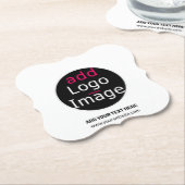 トレンディープロフェッショナルビジネスのカスタマイズ可能なロゴ ペーパーコースター (アングル)