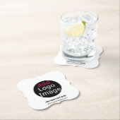 トレンディープロフェッショナルビジネスのカスタマイズ可能なロゴ ペーパーコースター (インサイチュ)