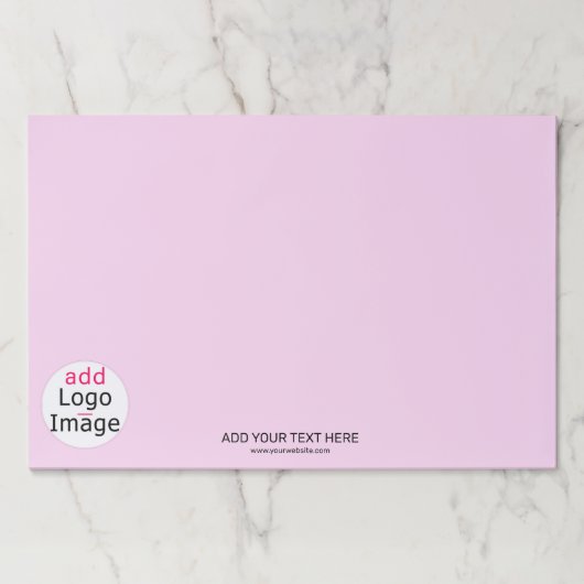 トレンディープロフェッショナルビジネス淡い色のピンクカスタム ペーパーパッド (正面)