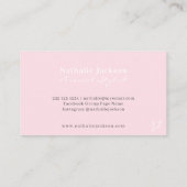 トレンディープロフェッショナルピ淡い色のンクモノグラムの 名刺 (裏面)