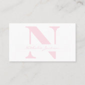 トレンディープロフェッショナルピ淡い色のンクモノグラムの 名刺 (正面)