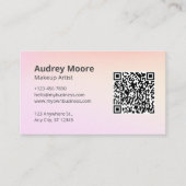 トレンディープロフェッショナルフリーランスメイクアップアーティスト 名刺 (正面)