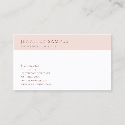 トレンディープロフェッショナルモダンお洒落テンプレートかわいらし 名刺 (正面)