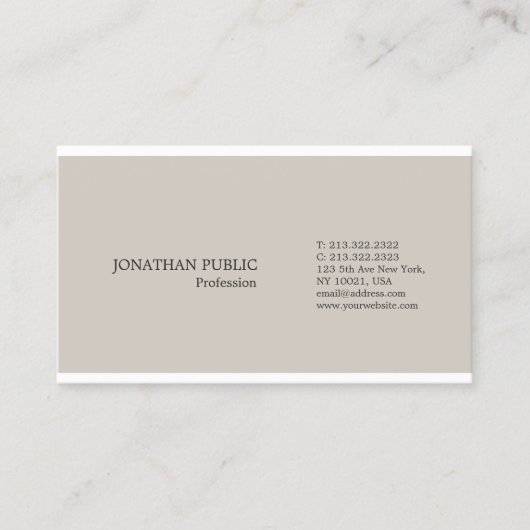 トレンディープロフェッショナルモダンカエレガントラーシンプル 名刺 (正面)