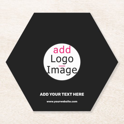 トレンディープロフェッショナルモダンカスタムビジネスブランド ペーパーコースター (正面)