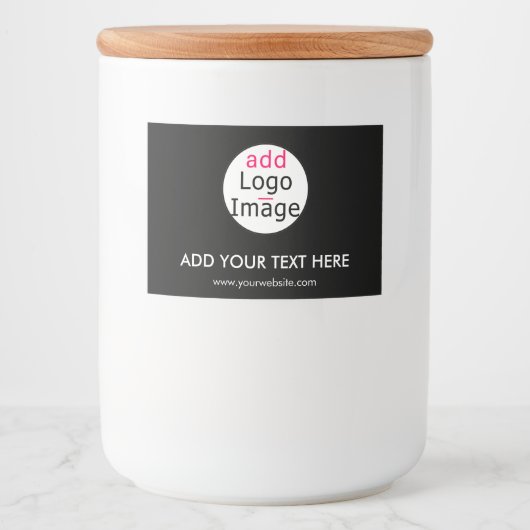 トレンディープロフェッショナルモダンカスタムブランドブラック フードラベル (正面)