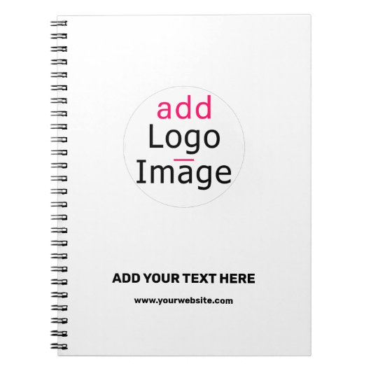 トレンディープロフェッショナルモダンカスタムブランドホワイト ノートブック (正面)