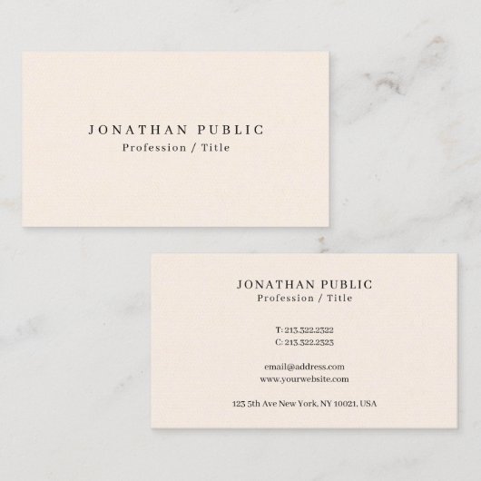 トレンディープロフェッショナルモダンクリエイティブお洒落デザイン 名刺 (正面/裏面)