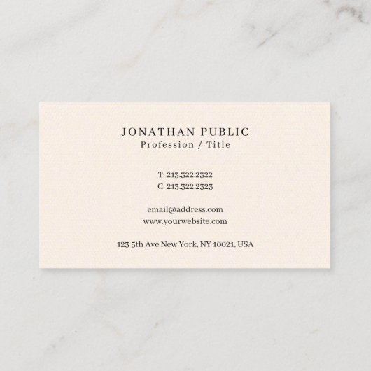 トレンディープロフェッショナルモダンクリエイティブお洒落デザイン 名刺 (裏面)