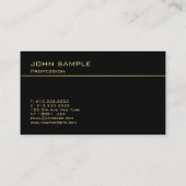 トレンディープロフェッショナルモノグラムクラスブラックアンド金ゴールド 名刺 (裏面)