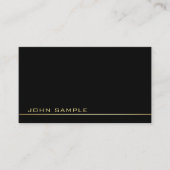 トレンディープロフェッショナルモノグラムクラスブラックアンド金ゴールド 名刺 (正面)