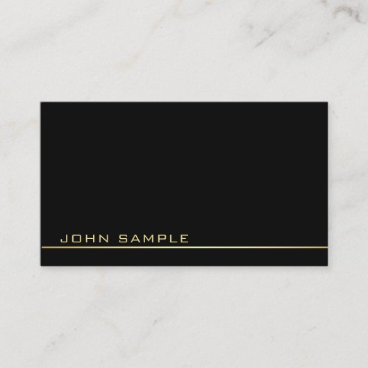 トレンディープロフェッショナルモノグラムクラスブラックアンド金ゴールド 名刺 (正面)