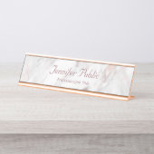 トレンディープロフェッショナルロエレガントゼゴルド大理石 デスクネームプレート (正面)