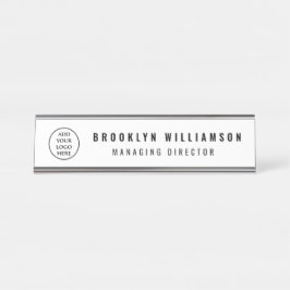 トレンディープロフェッショナル会社ロゴ従業員 デスクネームプレート