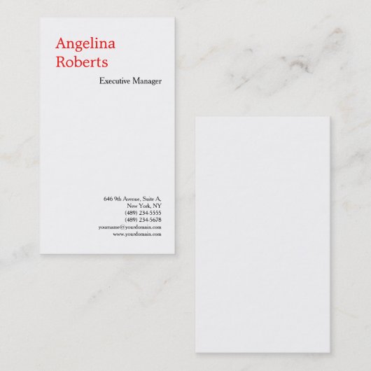 トレンディープロフェッショナル平易ミニマル 名刺 (正面/裏面)