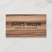 トレンディープロフェッショナル木工大工建築 名刺 (正面)