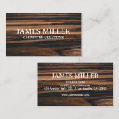 トレンディープロフェッショナル木工大工建築 名刺 (正面/裏面)