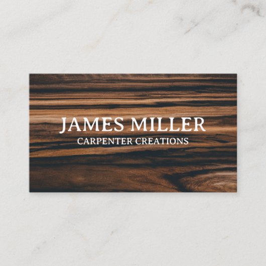 トレンディープロフェッショナル木工大工建築 名刺 (正面)