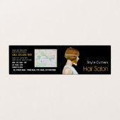 トレンディーヘアカット、美容師、サロンロイヤリティ 名刺 (外部フラット)