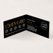 トレンディーヘアカット、美容師、サロンロイヤリティ 名刺 (内部)