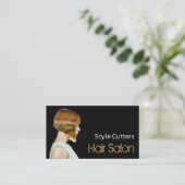 トレンディーヘアカット、美容師、ヘアサロン 名刺 (スタンド正面)