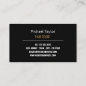トレンディーヘアカット、美容師、ヘアサロン 名刺 (裏面)