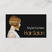トレンディーヘアカット、美容師、ヘアサロン 名刺 (正面)