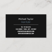 トレンディーヘアカラー、美容師、ヘアサロン 名刺 (裏面)