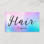 トレンディーヘアサロン美容師美しいサロン 名刺 (裏面)