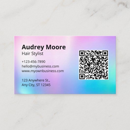 トレンディーヘアサロン美容師美しいサロン 名刺 (正面)