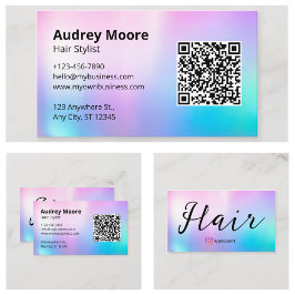 トレンディーヘアサロン美容師美しいサロン 名刺